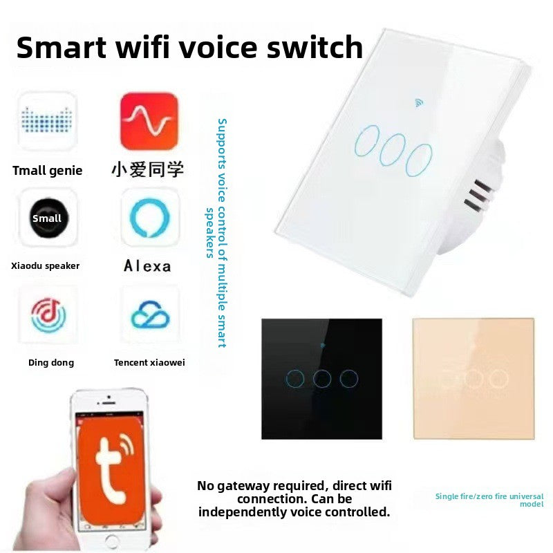 Interrupteur Connecté WiFi Tactile | Contrôle Vocal & Programmation