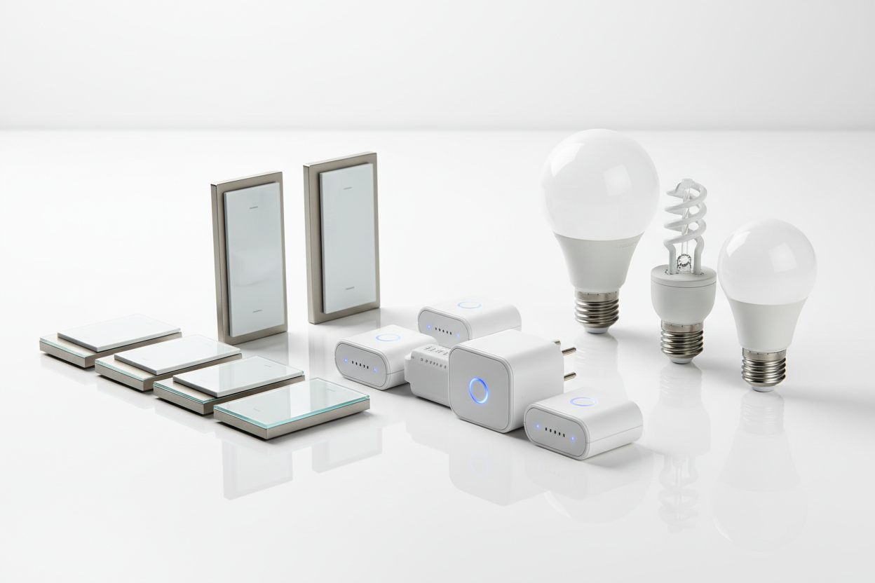Prises connectees, Interrupteurs, ampoules led